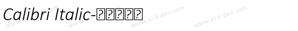 Calibri Italic字体转换